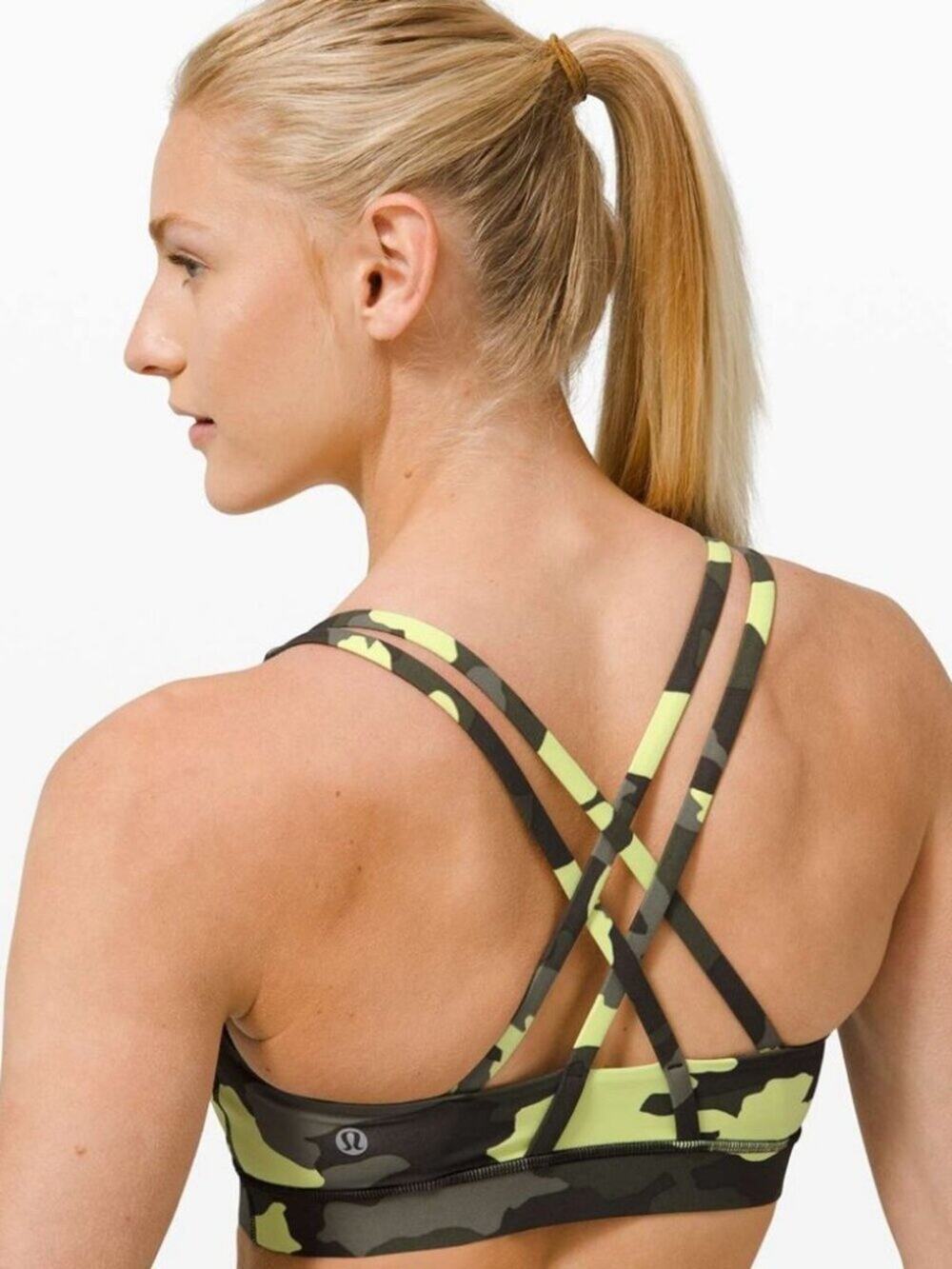 Lululemon Energy Sports Bra Size 4 Heritage Camo Green
